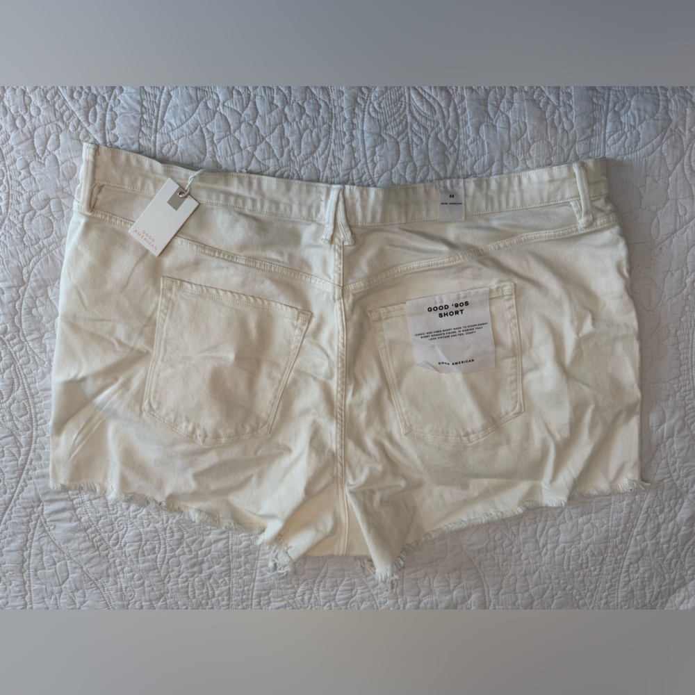 Cream plus size denim Shorts New with tags